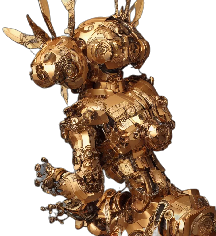 robot, weapon, animal, concept art, 3d render, fantasy art, octane, render transparent PNG cut-out