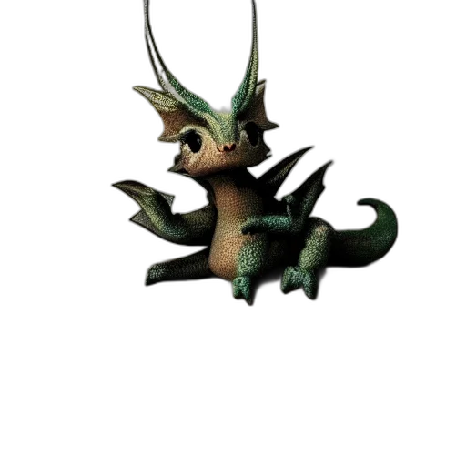 dragon, creature, staff, animal, 3d render, concept art, fantasy art, pixel art transparent PNG cut-out