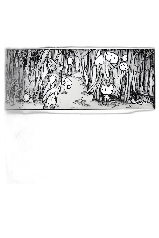creature, mask, tree, robot, concept art, comic book art, pencil sketch, fantasy art transparent PNG cut-out