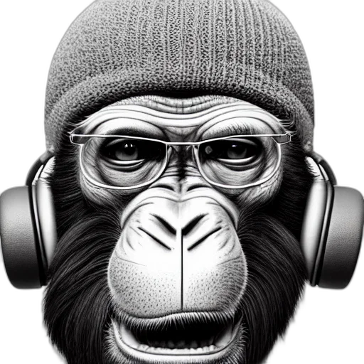 mask, animal, face, photorealistic, cartoon, concept art, stoned, ape transparent PNG cut-out