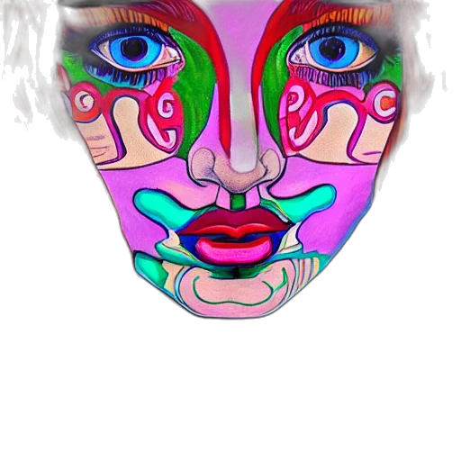 mask, face, jewelry, creature transparent PNG cut-out