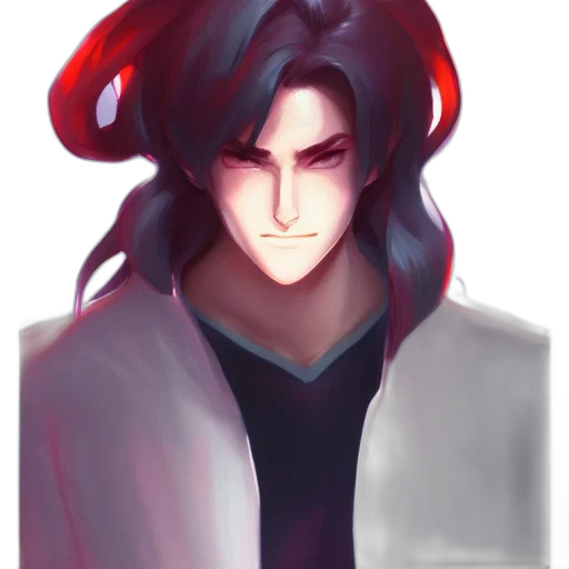 face, anime, watercolor, concept art transparent PNG cut-out