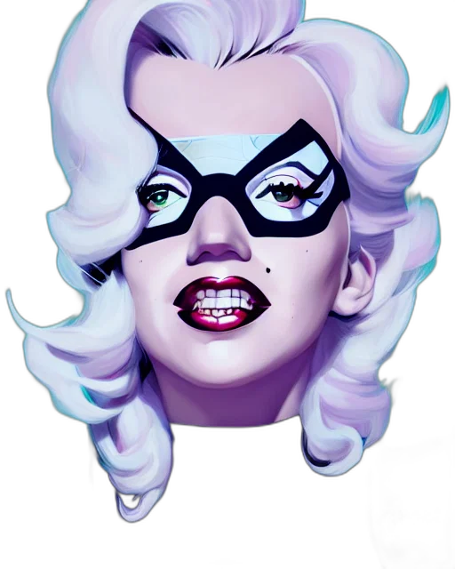 face, mask, cartoon, comic book art transparent PNG cut-out