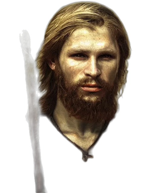 face, staff, sword, weapon transparent PNG cut-out