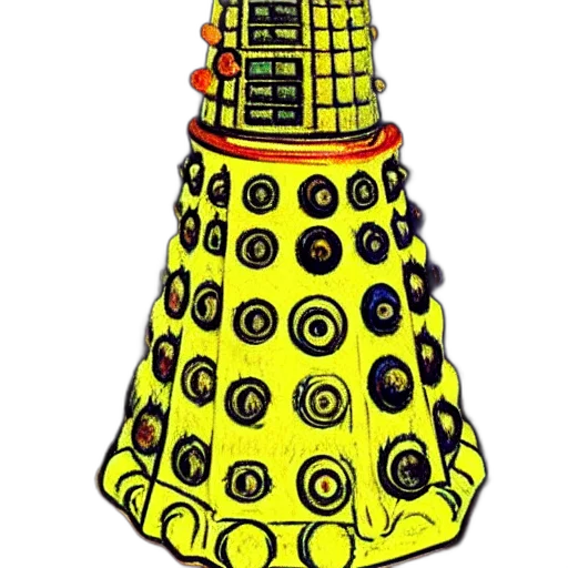 robot, dress, staff, hat transparent PNG cut-out