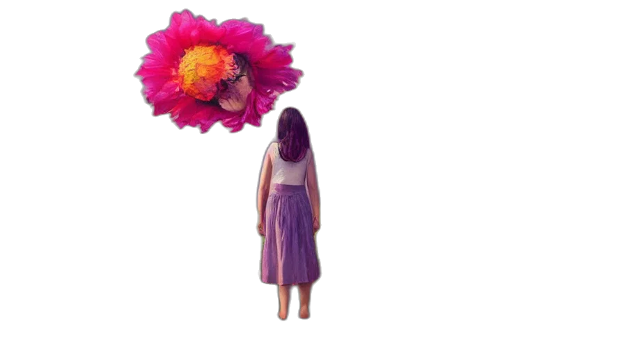 umbrella, dress, flower, crown transparent PNG cut-out