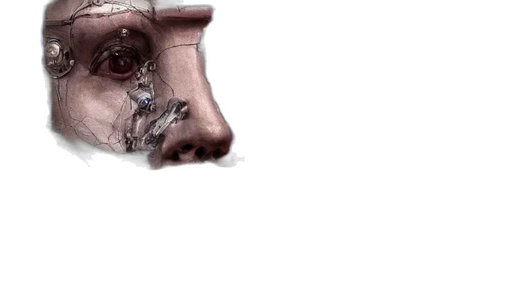 face, mask, creature, crown, photorealistic, concept art, 3d render, watercolor transparent PNG cut-out