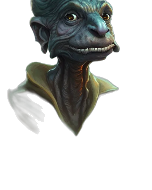 staff, face, creature, mask, concept art, fantasy art, photorealistic, 3d render transparent PNG cut-out