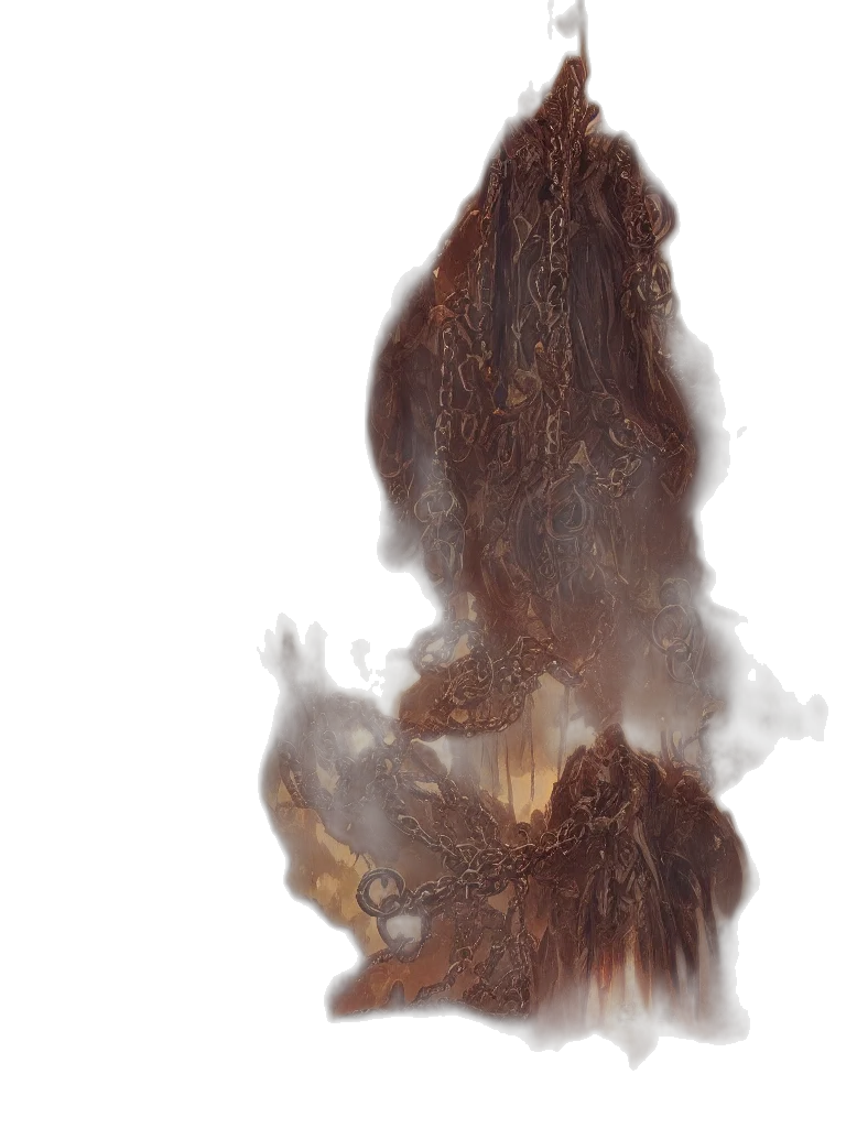 hair, staff, creature, mask transparent PNG cut-out