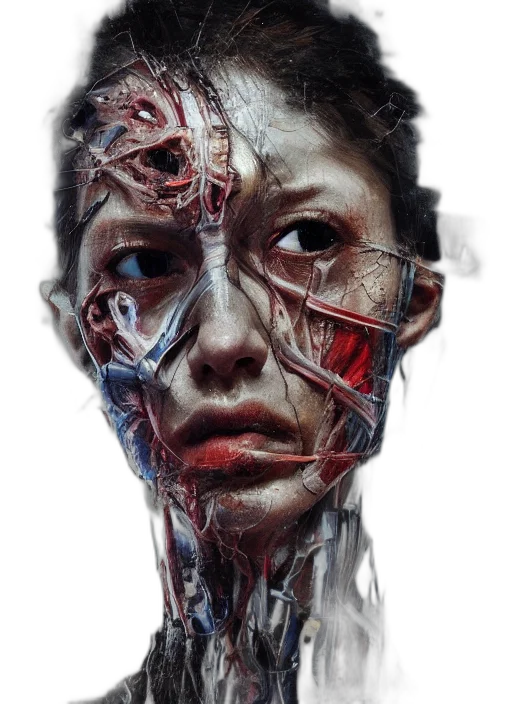 face, mask, creature, bottle, cyberpunk, photorealistic, concept art, comic book art transparent PNG cut-out