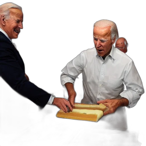 furniture, food, weapon, fire, golden, joe, biden, cutting transparent PNG cut-out