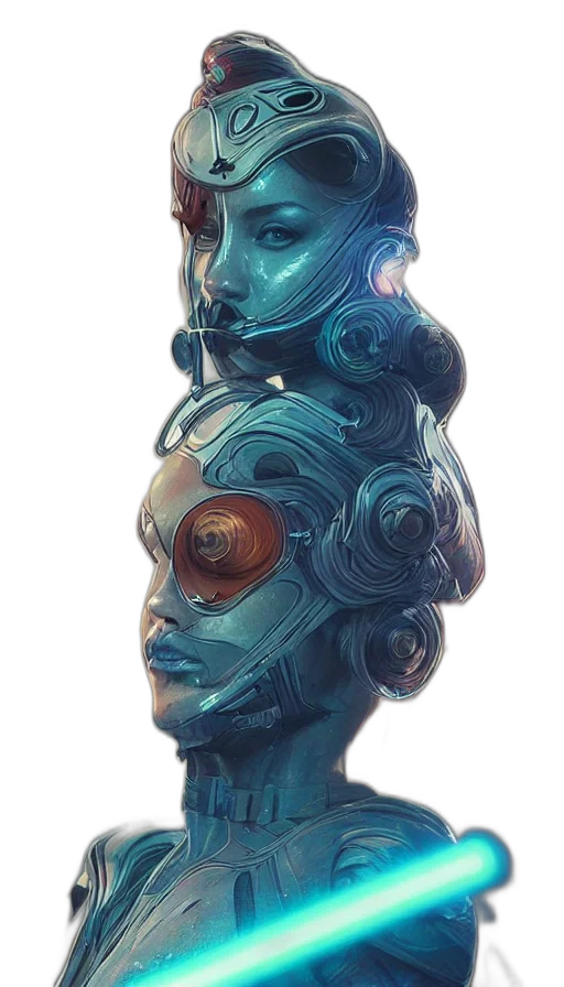 robot, mask, face, crown transparent PNG cut-out