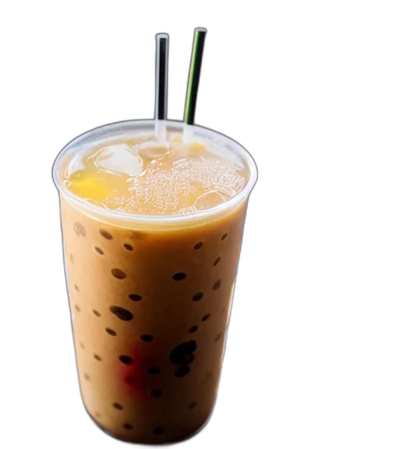 food, 3d render, photorealistic, photo, close, glass, boba, tea transparent PNG cut-out