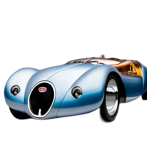 car, 3d render, concept art, photorealistic, retro, futuristic, bugatti, type transparent PNG cut-out