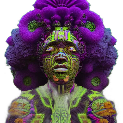 face, mask, crown, creature, photorealistic, 3d render, concept art, fantasy art transparent PNG cut-out