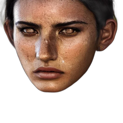 face, mask, jewelry, hair transparent PNG cut-out