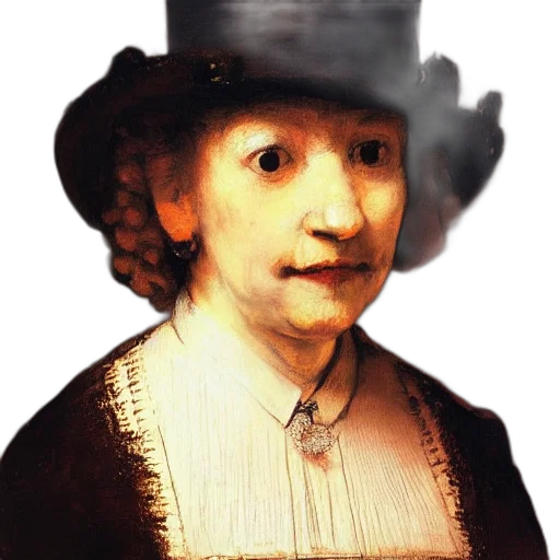 face, hat, mask, staff, photorealistic, oil painting, 3d render, fantasy art transparent PNG cut-out