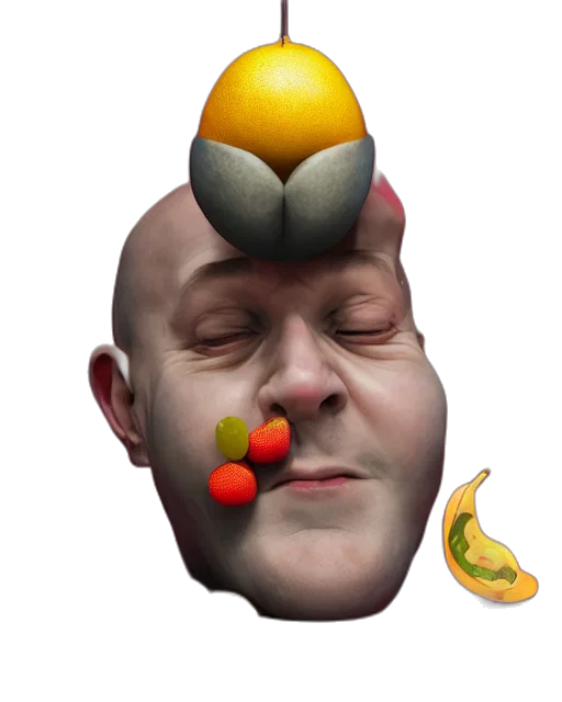 face, crown, staff, food transparent PNG cut-out