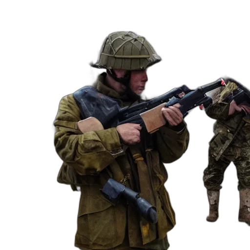 weapon, staff, jacket, concept art, 3d render, war, ukraine transparent PNG cut-out