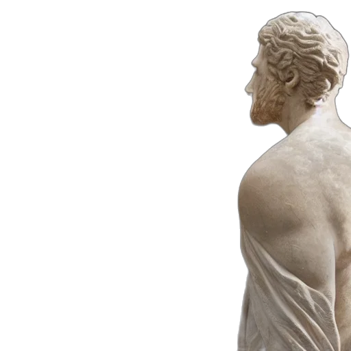 3d render, photorealistic, faceless, marble transparent PNG cut-out