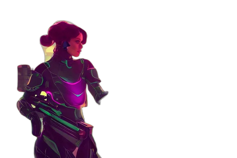 robot, dress, jacket, cyberpunk transparent PNG cut-out