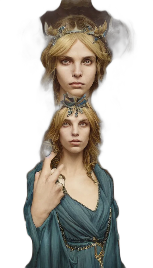 face, jewelry, crown, hair transparent PNG cut-out
