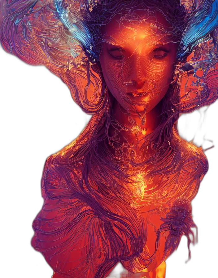 face, hair, creature, dress transparent PNG cut-out
