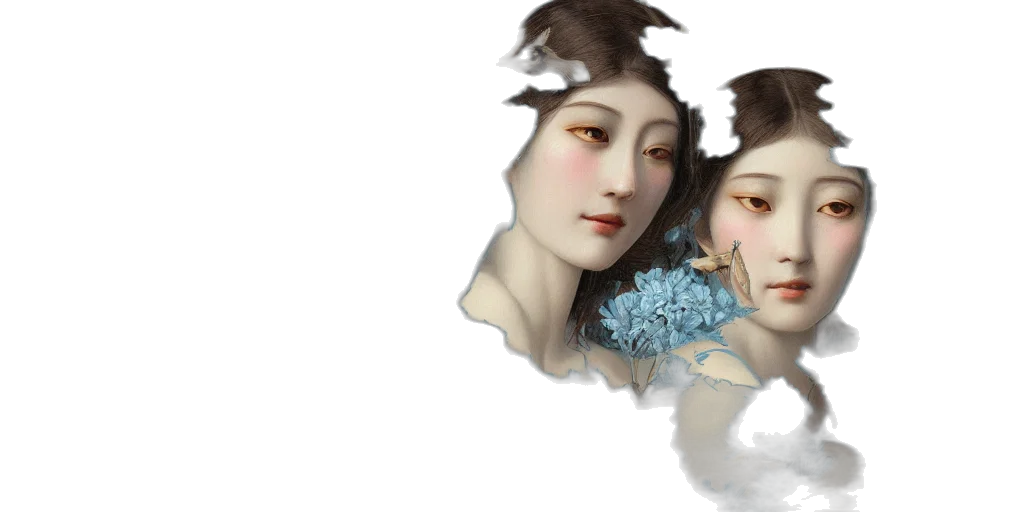 face, mask, crown, photorealistic transparent PNG cut-out