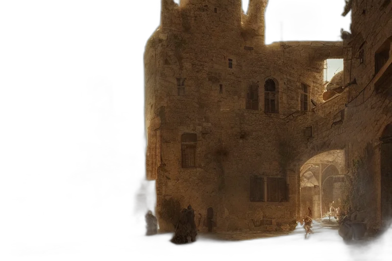 building, concept art, 3d render, photorealistic transparent PNG cut-out