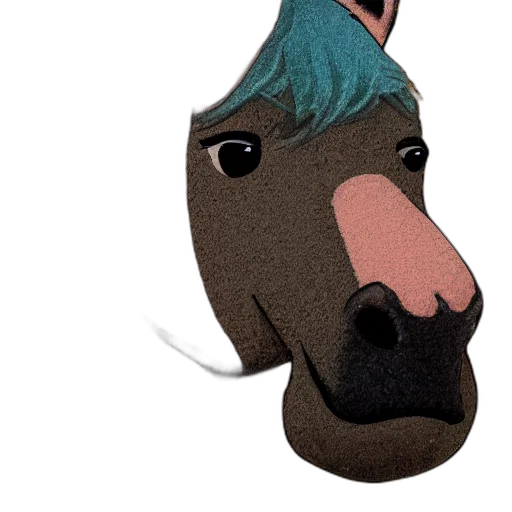 animal, mask, hat, face, cartoon, concept art, 3d render, vaporwave transparent PNG cut-out