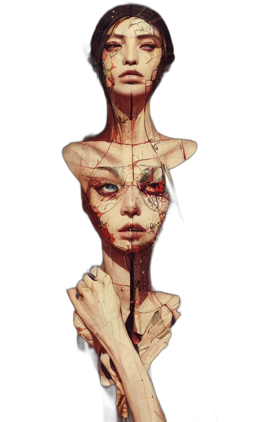 face, mask, dress, creature transparent PNG cut-out