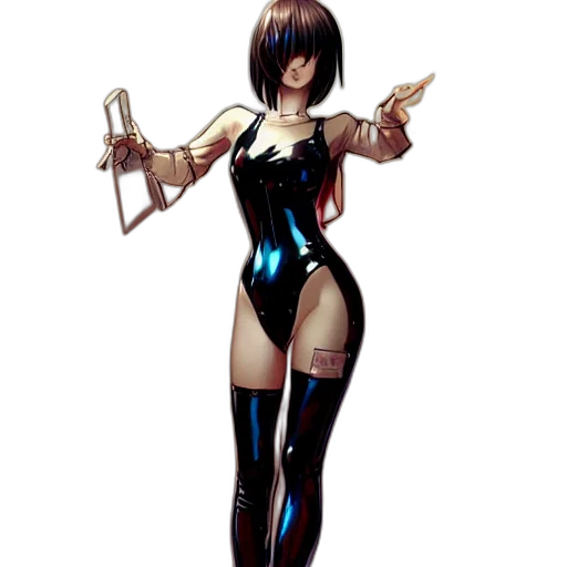 staff, weapon, dress, robot, concept art, cyberpunk, fantasy art, pixel art transparent PNG cut-out