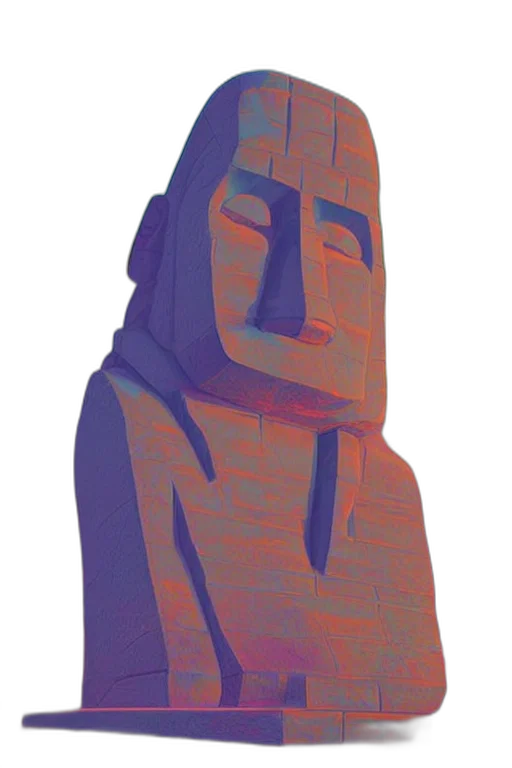mask, face, robot, crown, 3d render, vaporwave, concept art, fantasy art transparent PNG cut-out
