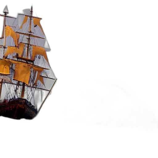 crown, building, 3d render, concept art, photorealistic, fantasy art, fog, sailing transparent PNG cut-out