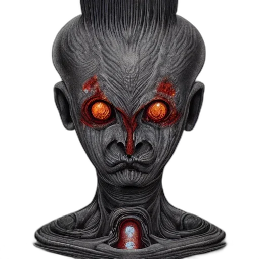 face, mask, creature, staff transparent PNG cut-out
