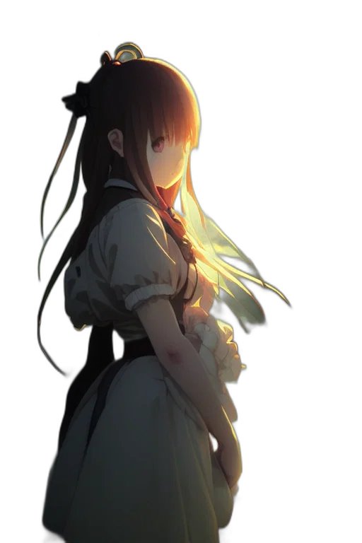 dress, staff, flower, weapon transparent PNG cut-out