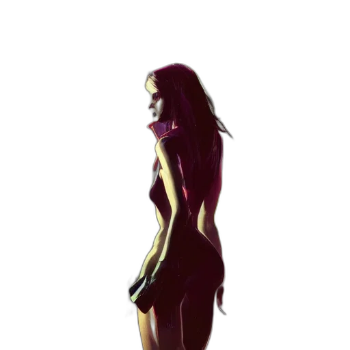 dress, robot, creature, staff transparent PNG cut-out