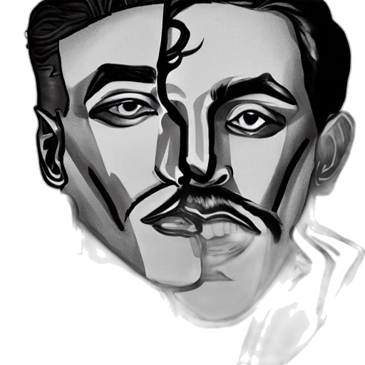 face, mask, cartoon, pencil sketch transparent PNG cut-out