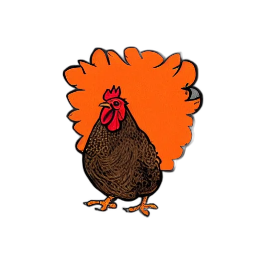 animal, food, creature, pixel art, concept art, cartoon, photorealistic, chicken transparent PNG cut-out