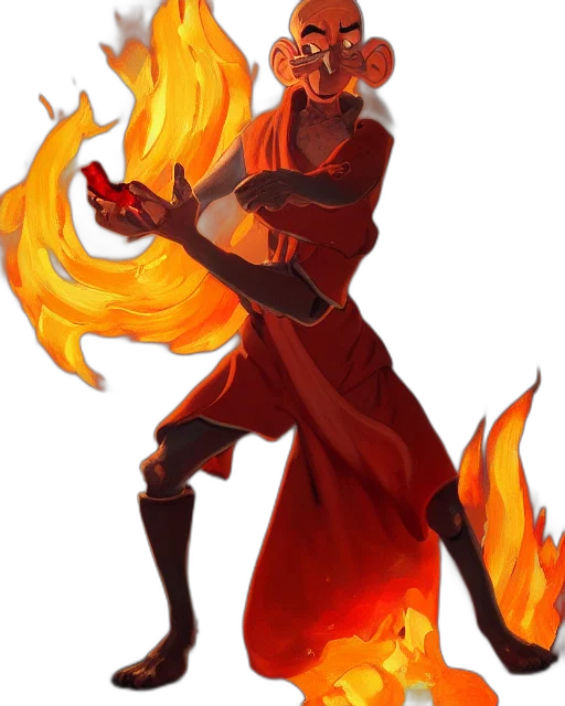 staff, concept art, fantasy art, pixel art, anime, fire, red, dark transparent PNG cut-out