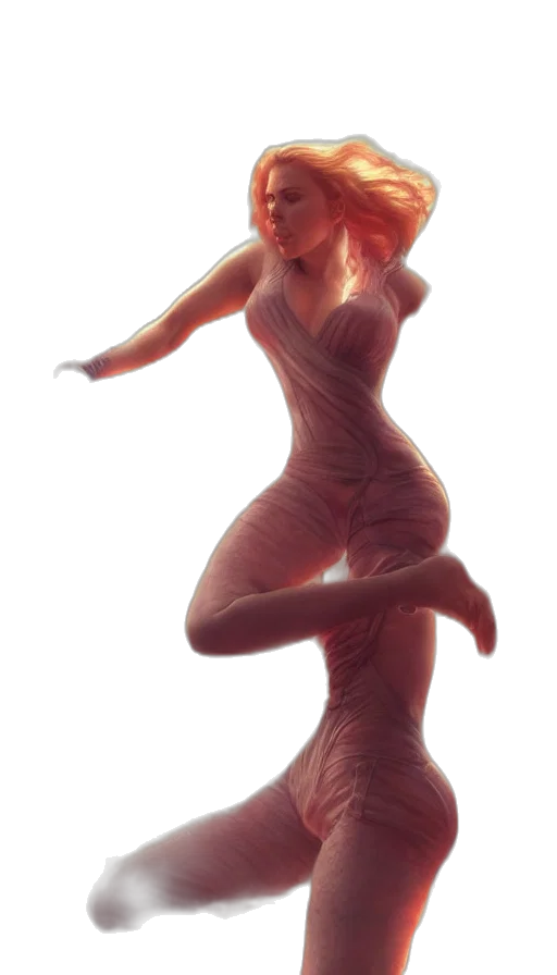 dress, staff, creature, concept art transparent PNG cut-out
