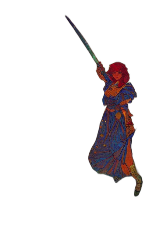 staff, sword, weapon, dress transparent PNG cut-out
