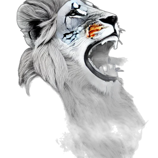 animal, crown, creature, face, photorealistic, watercolor, fantasy art, pencil sketch transparent PNG cut-out