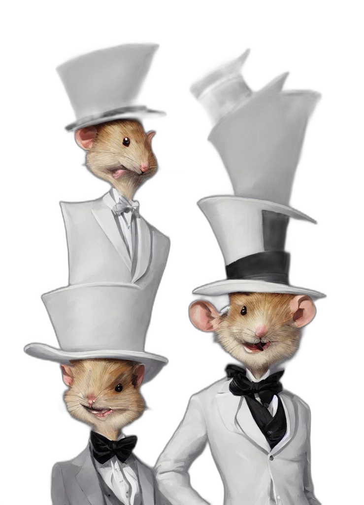 hat, staff, 3d render, concept art transparent PNG cut-out