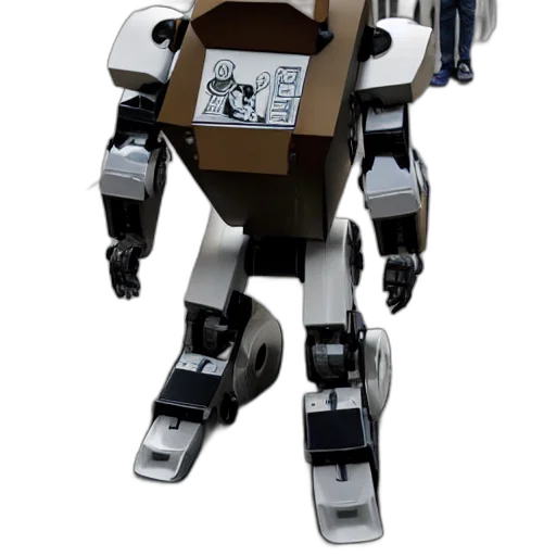 robot, staff, concept art, 3d render, cyberpunk, humanoid, heavy, battle transparent PNG cut-out