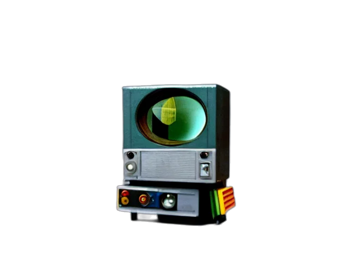 robot, weapon, mask, staff, 3d render, vaporwave, photorealistic, pixel art transparent PNG cut-out
