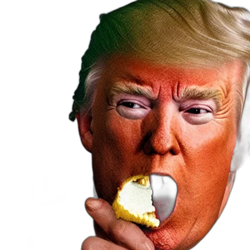 food, mask, face, photorealistic, close, portrait, donald, trump transparent PNG cut-out