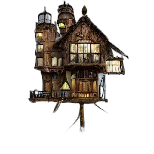 building, concept art, fantasy art, pixel art transparent PNG cut-out