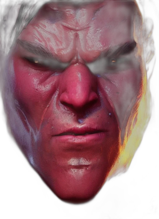 face, mask, creature, photorealistic transparent PNG cut-out