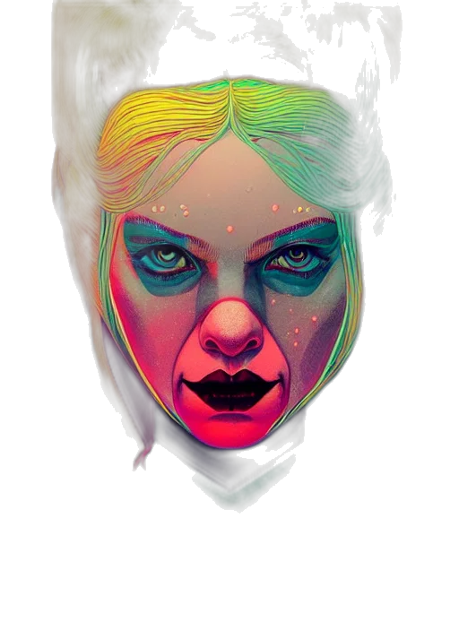 mask, face, creature, comic book art transparent PNG cut-out